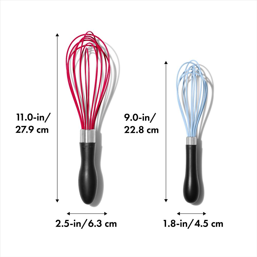 2 Pc Silicone Whisk Set V1