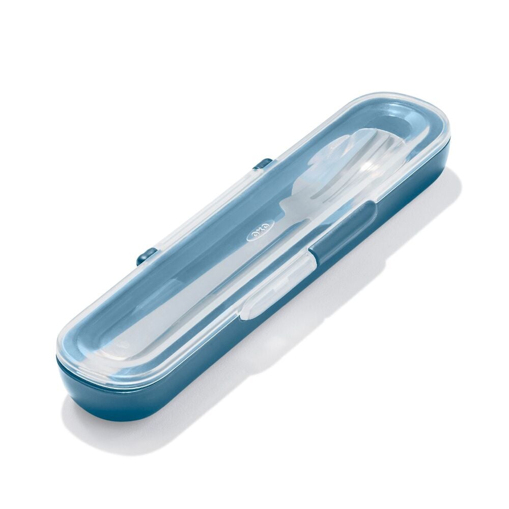 Prep & Go Stainless Steel Utensils With Case - Ocean Blue Q0
