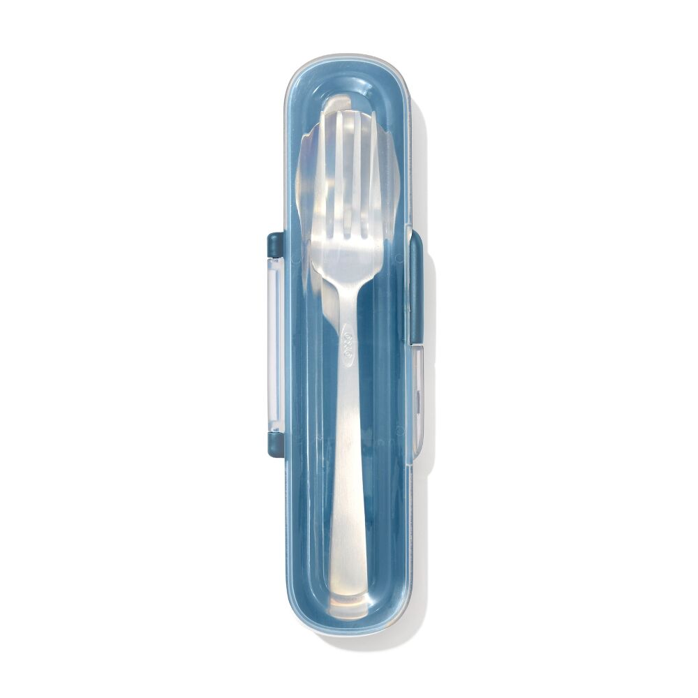 Prep & Go Stainless Steel Utensils With Case - Ocean Blue Q0