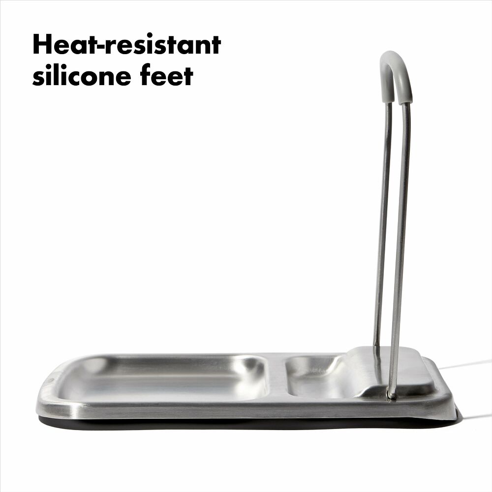 Stainless Steel Spoon Rest with Lid Holder C3