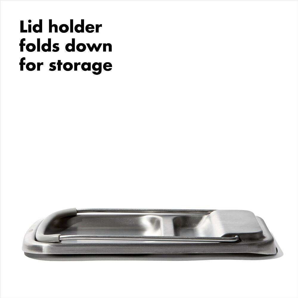 Stainless Steel Spoon Rest with Lid Holder C3