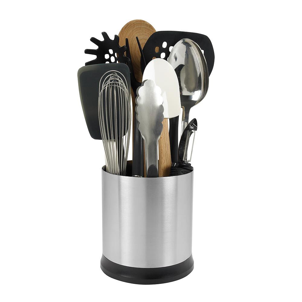 Stainless Steel Rotating Utensil Holder W3