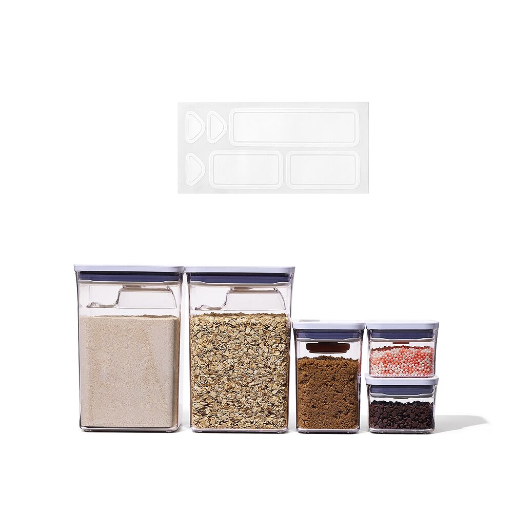 POP Removable Labels & 8-Piece POP Container Baking Set Bundle D4