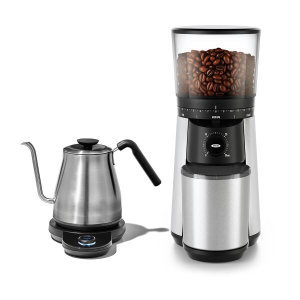 Adjustable Temperature Pour-Over Kettle & Conical Burr Coffee Grinder Bundle A5