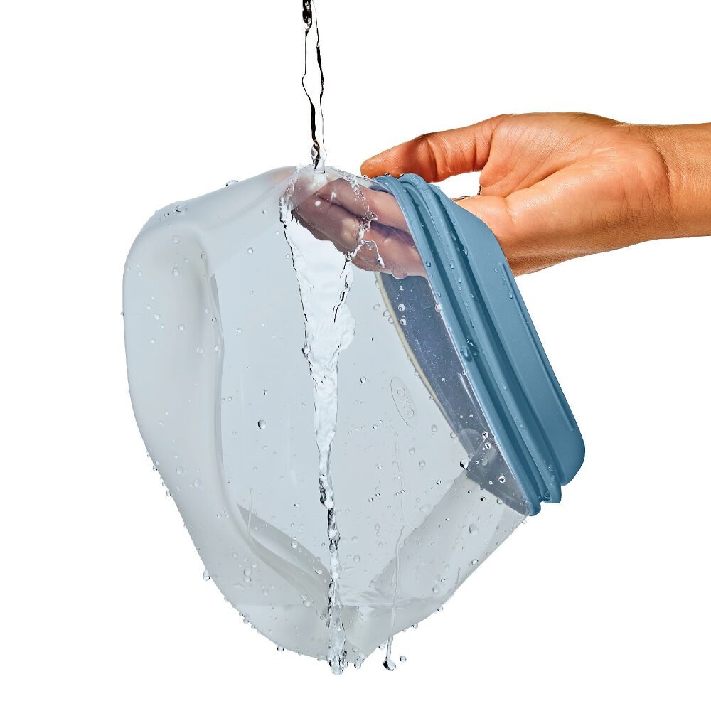 Silicone Reusable Bag Stand-Up Snack (12 oz) - Ocean Blue K9