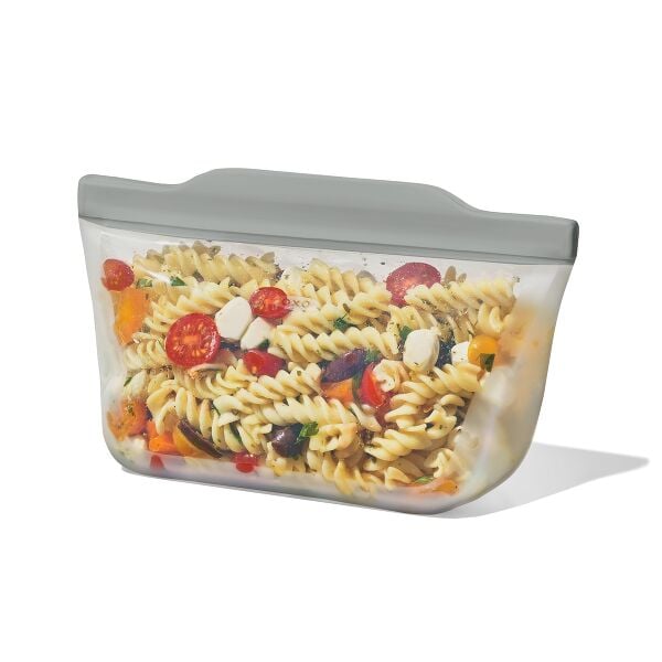 Silicone Reusable Bag Stand-Up Quart (32 oz) - Fog X6