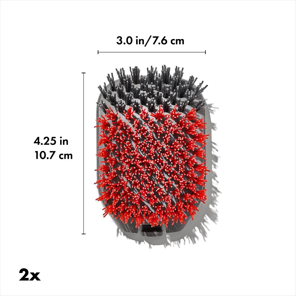 Outdoor Nylon Grill Brush Set of 2 Replacement Heads T1