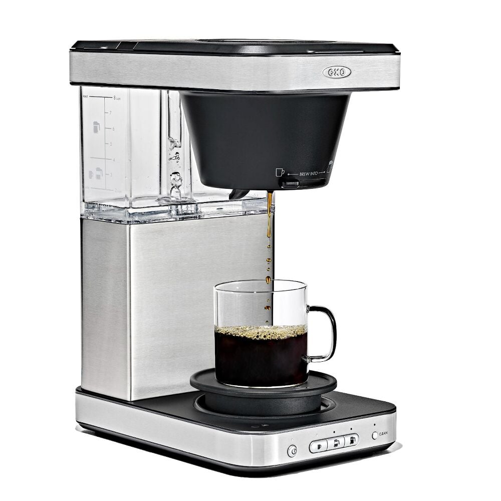 8-Cup Coffee Maker with Podless Single-Serve Function and Glass Carafe L5