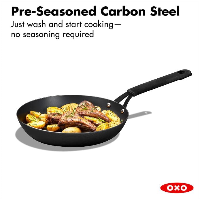 Carbon Steel Obsidian Series 10-Inch Frypan with Silicone Sleeve A8
