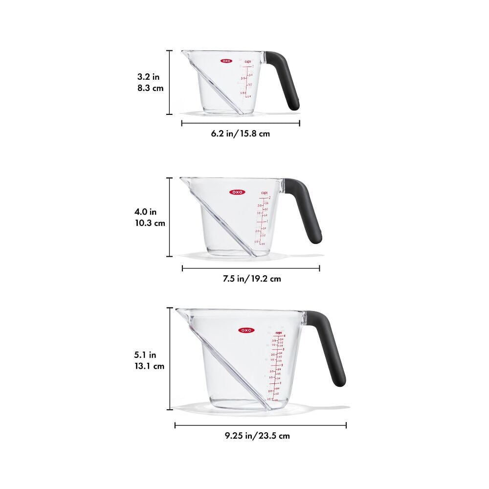 3 Piece Angled Measuring Cup Set E0