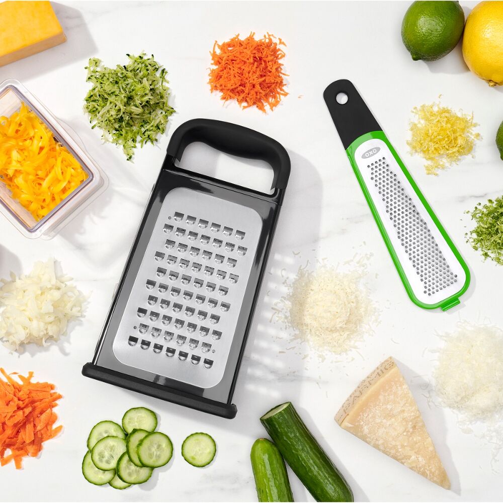 Etched Box Grater With Removable Zester I3