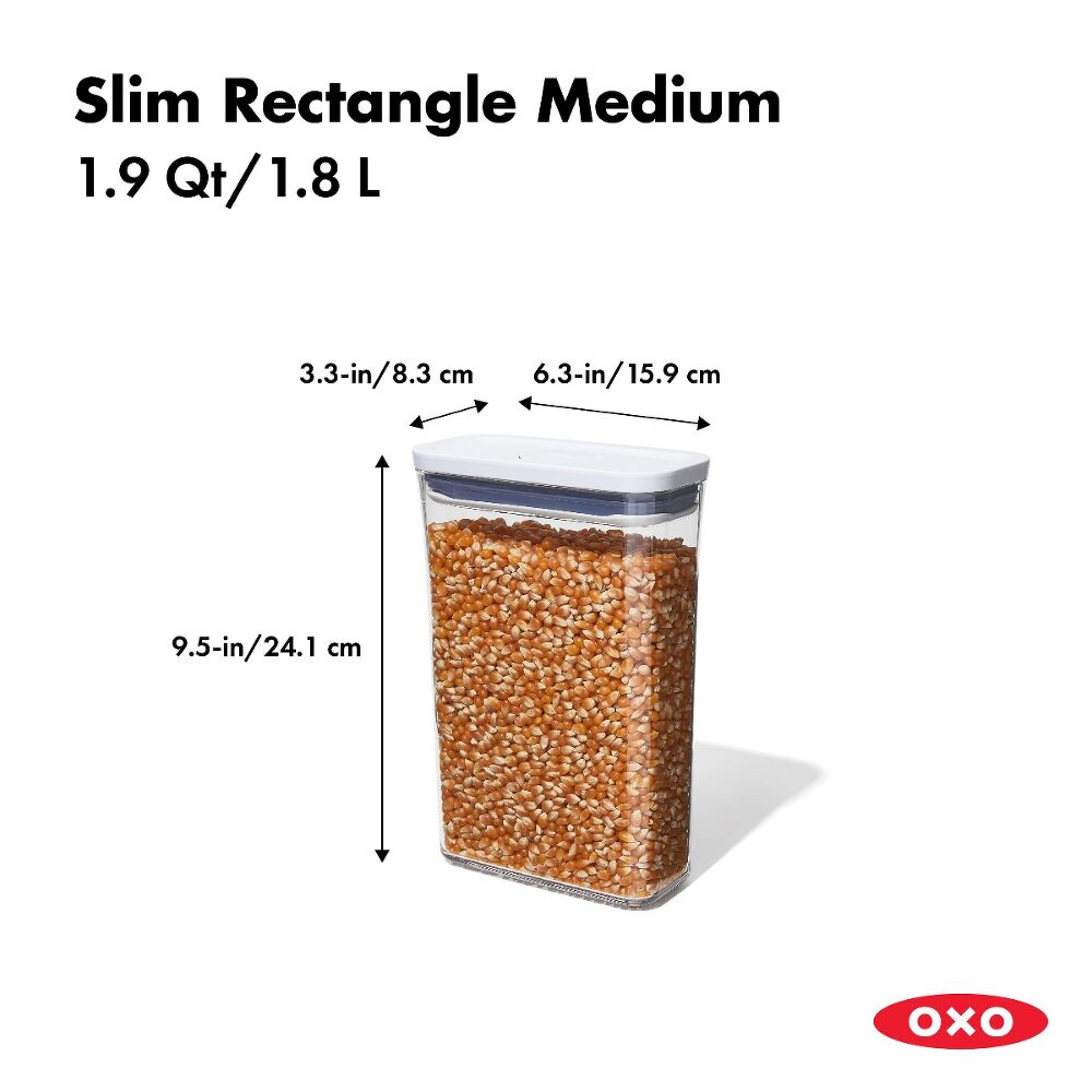 POP Container - Slim Rectangle Medium (1.9 Qt.) M8