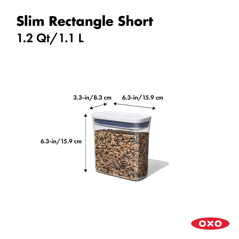 POP Container - Slim Rectangle Short (1.2 Qt.) Y0