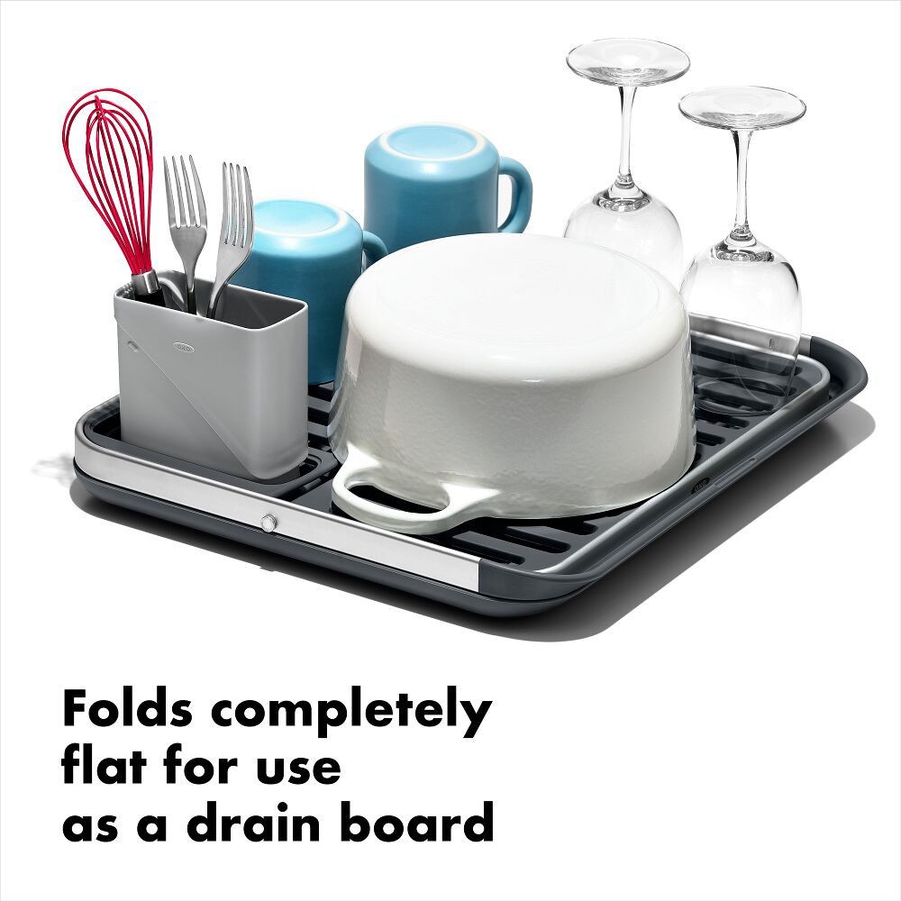 OXO Good Grips Aluminum Fold Flat Dish Rack T6