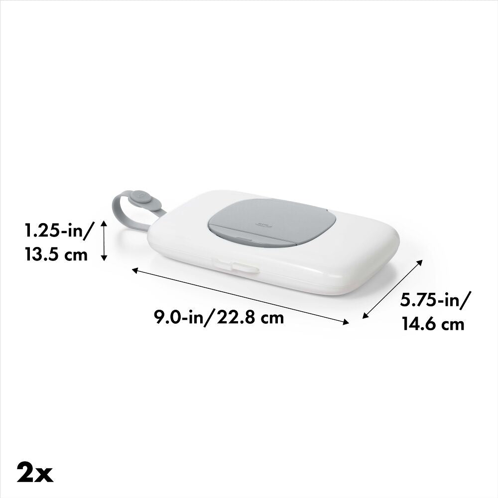 OXO TOT 2-Pack On-the-Go Wipes Dispenser, Gray Z1