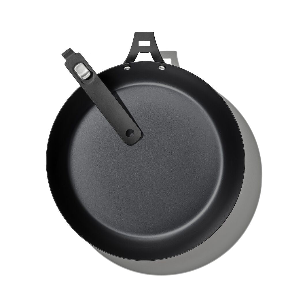 Outdoor 12-inch Carbon Steel Pan with Removable Handle F6