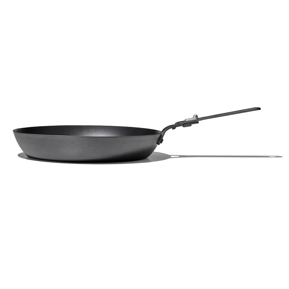 Outdoor 12-inch Carbon Steel Pan with Removable Handle F6