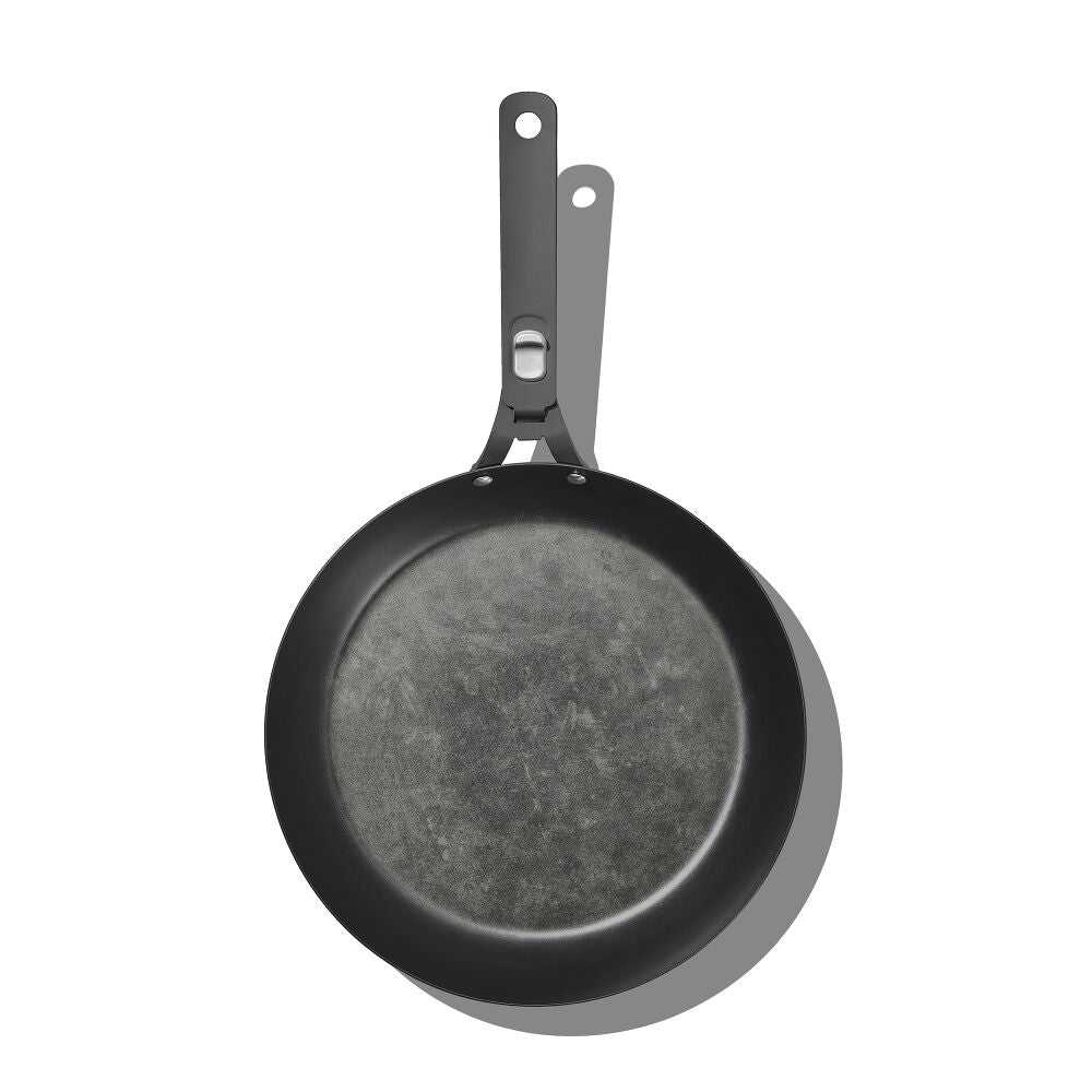 Outdoor 12-inch Carbon Steel Pan with Removable Handle F6