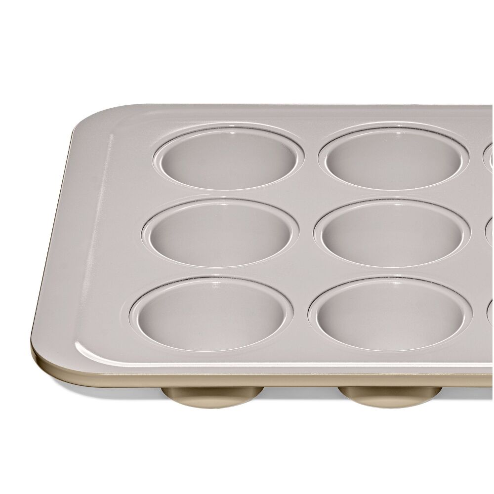 Non-Stick Pro Ceramic Coated Metal Bakeware 12 Cup Muffin Pan K0