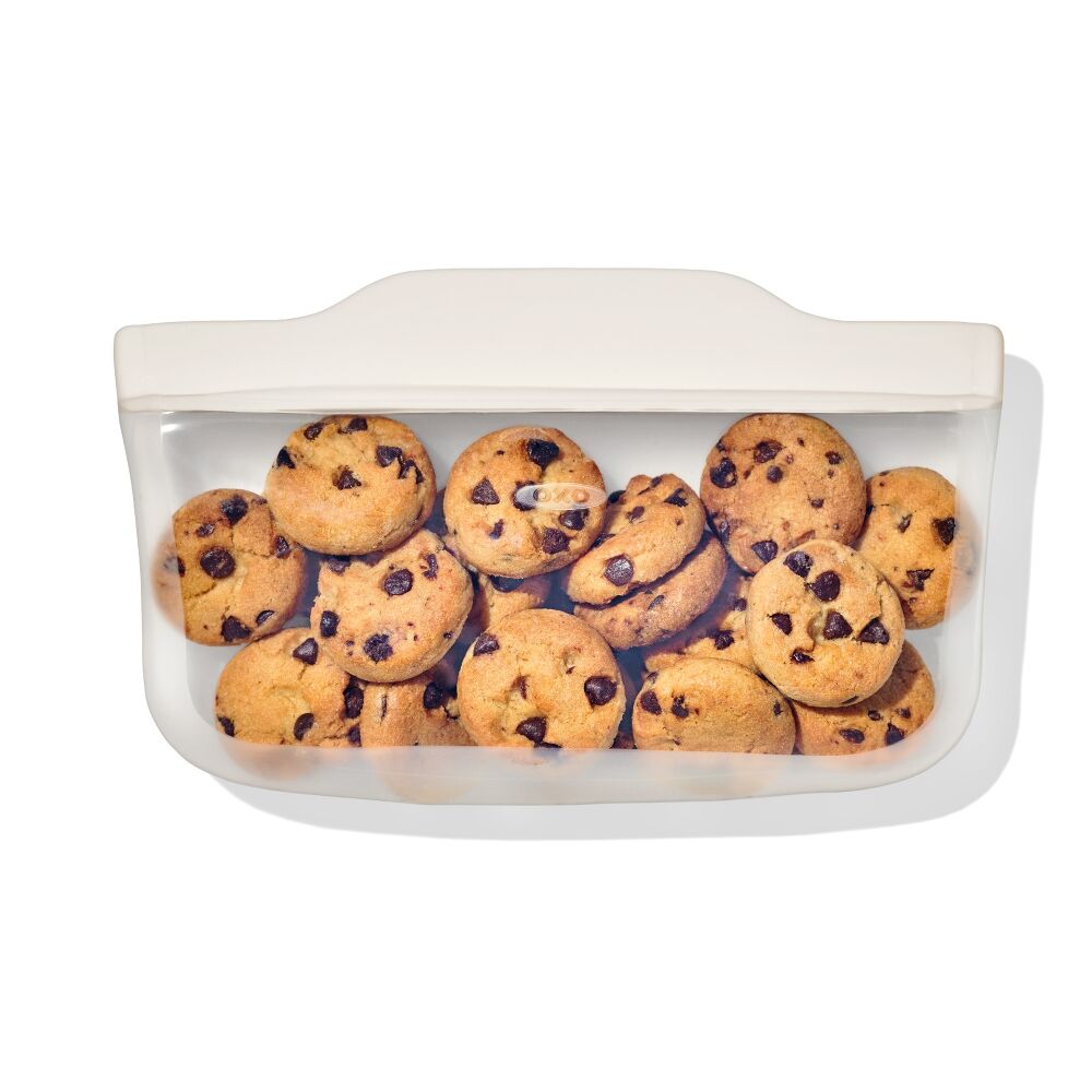 Silicone Reusable Bag - Snack Bag (12 oz) - Oat F0