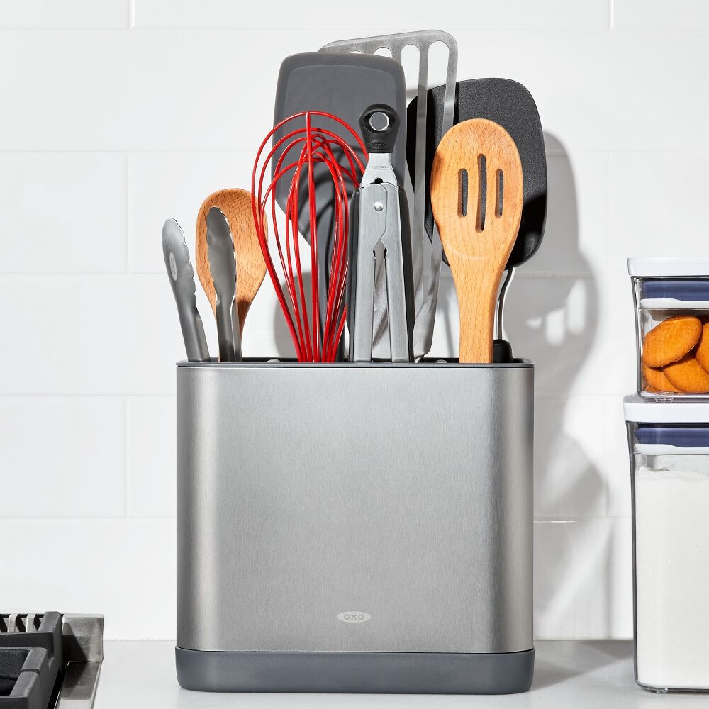 Adjustable Stainless Steel Utensil Holder - Large K7