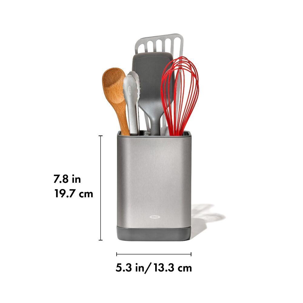 Adjustable Stainless Steel Utensil Holder - Small O9