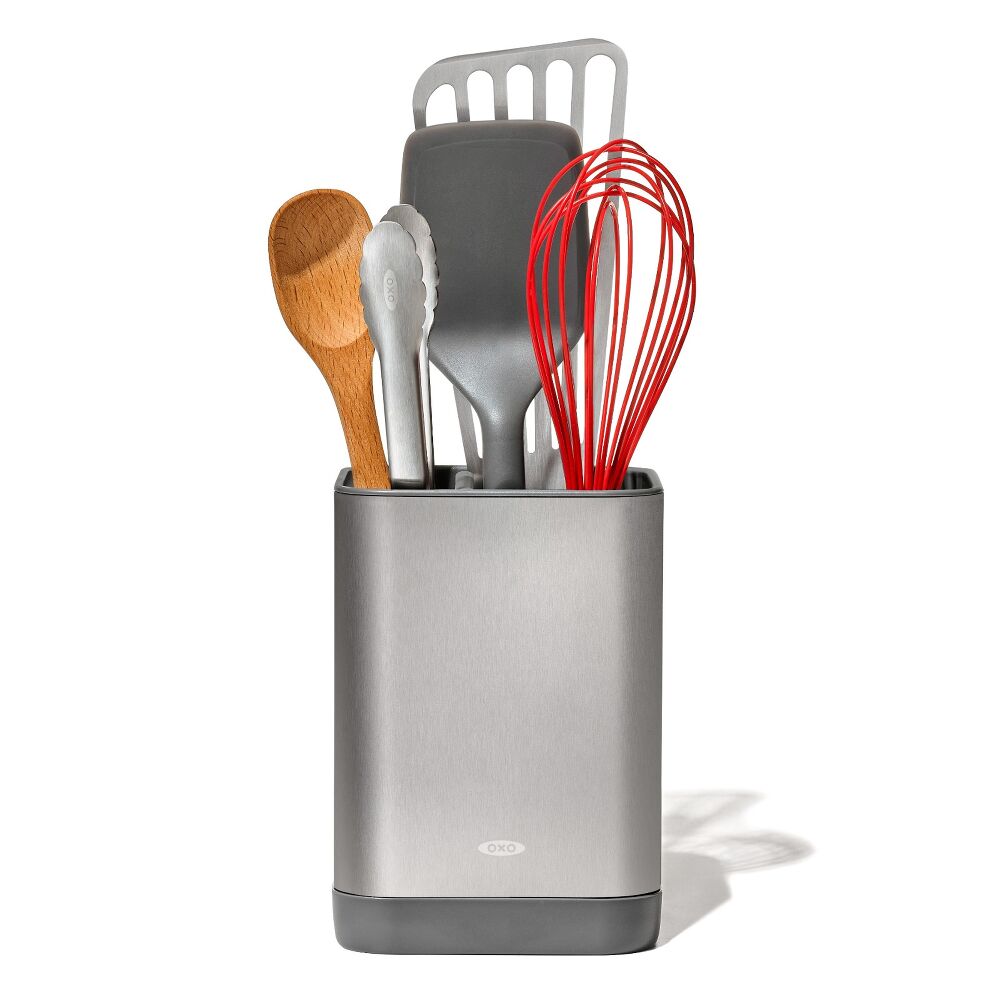 Adjustable Stainless Steel Utensil Holder - Small O9