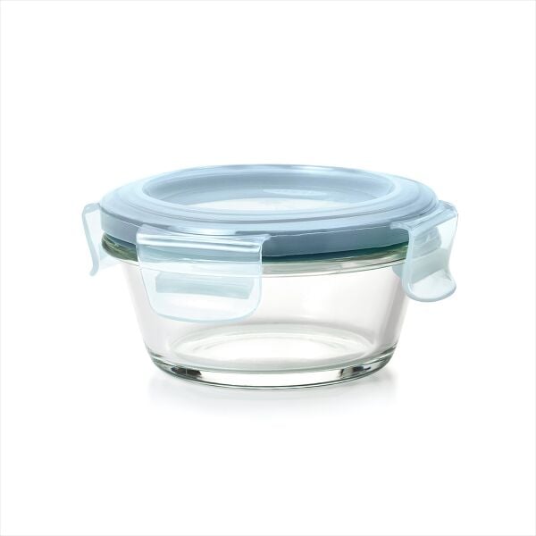 Smart Seal 1-Cup Glass Round Container - Arctic Blue V8