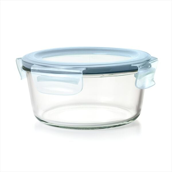 Smart Seal 7-Cup Glass Round Container - Arctic Blue T2