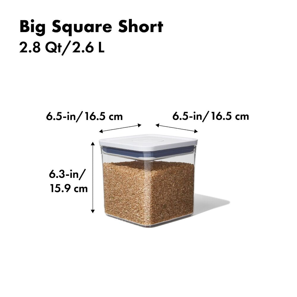 POP Container - Big Square Short (2.8 Qt/2.6 L) B9