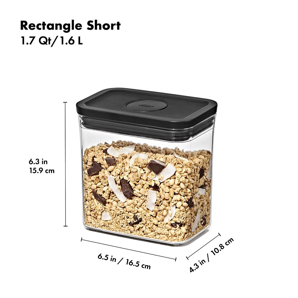 POP Container - Rectangle Short (1.7 Qt/1.6 L) - Matte Black Z5