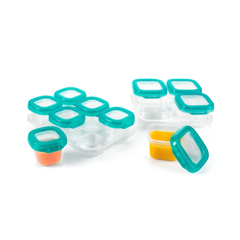 12-Piece Baby Blocks™ Plastic Freezer Storage Container Set - Tot Teal E6