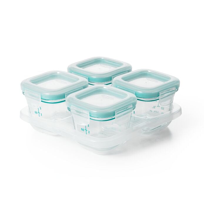 4 oz Glass Baby Blocks™ Freezer Storage Containers E4