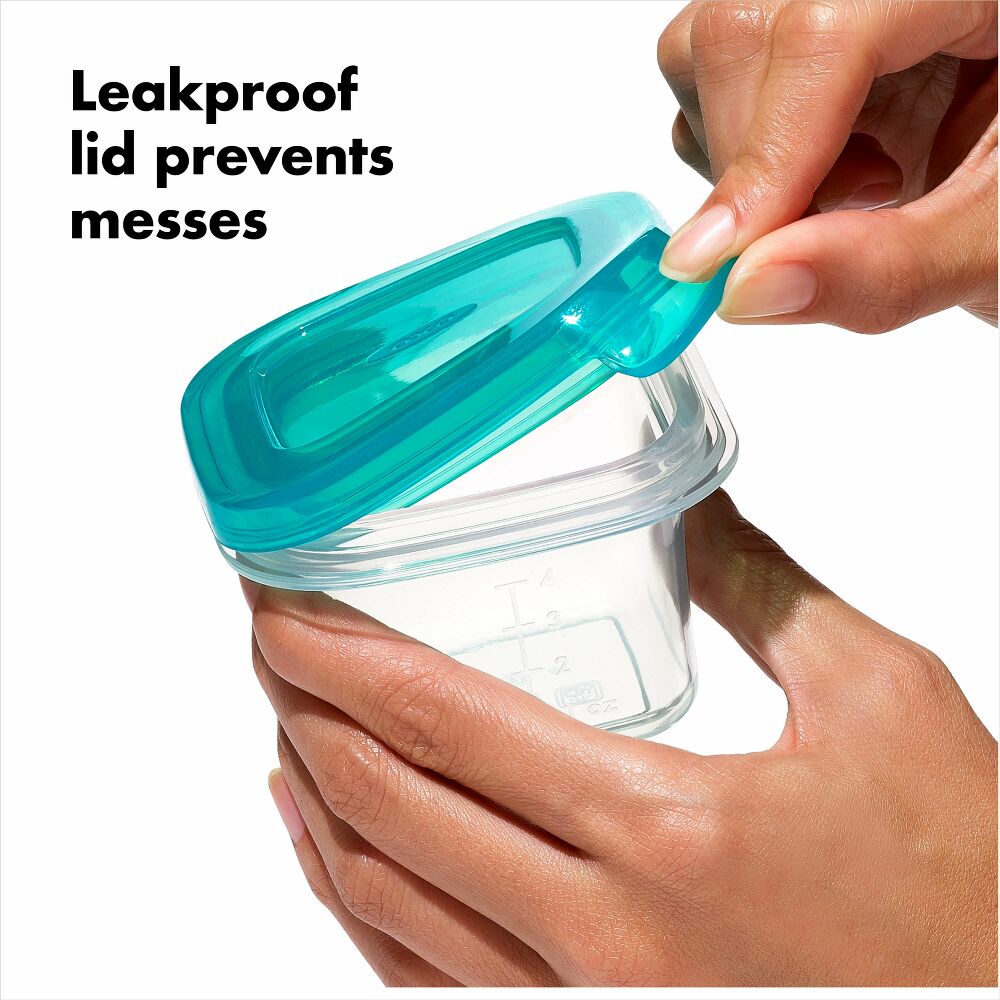 4 oz Baby Blocks™ Silicone Freezer Storage Containers - Tot Teal N8