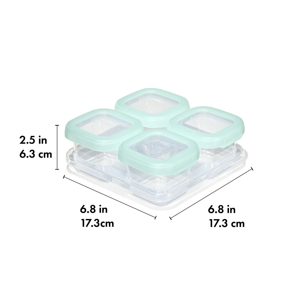 Baby Blocks Food Storage Containers (4 oz) - Opal S1