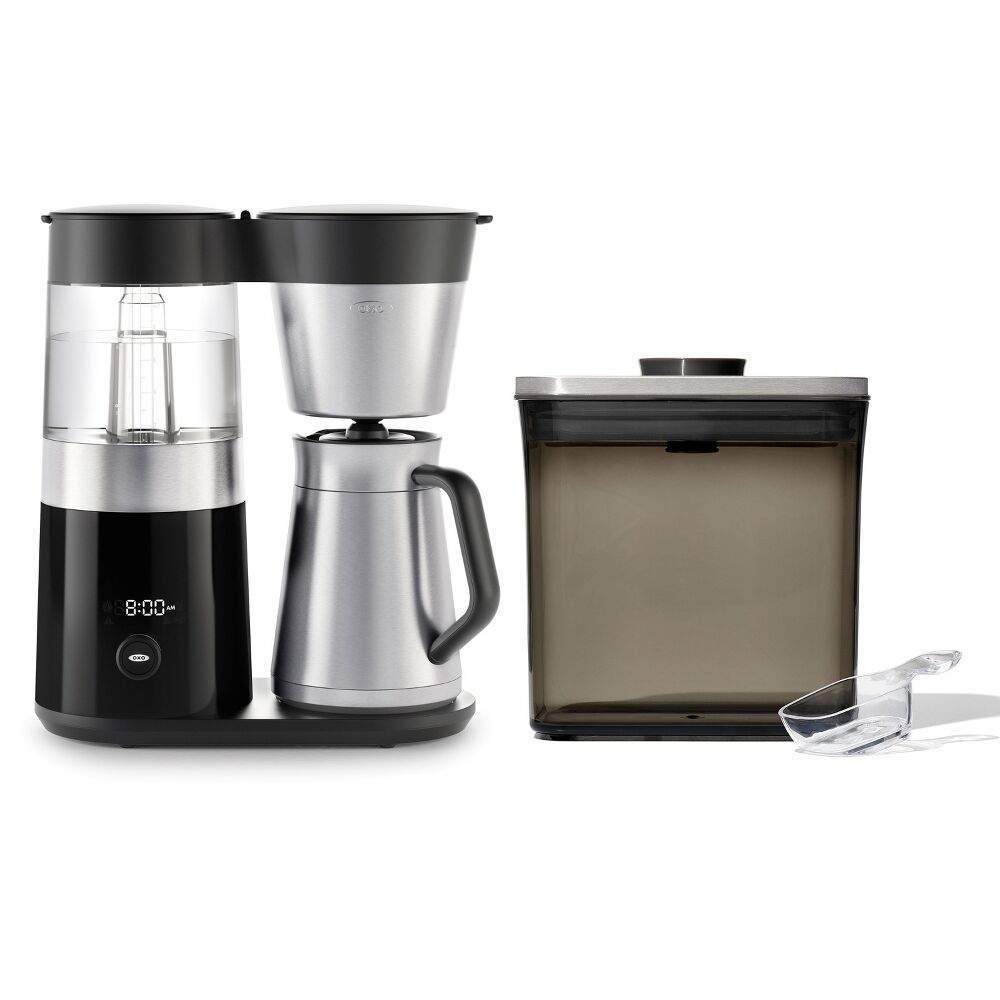 9-Cup Coffee Maker & Steel Coffee POP Container (1.7 Qt) with Scoop Bundle C2