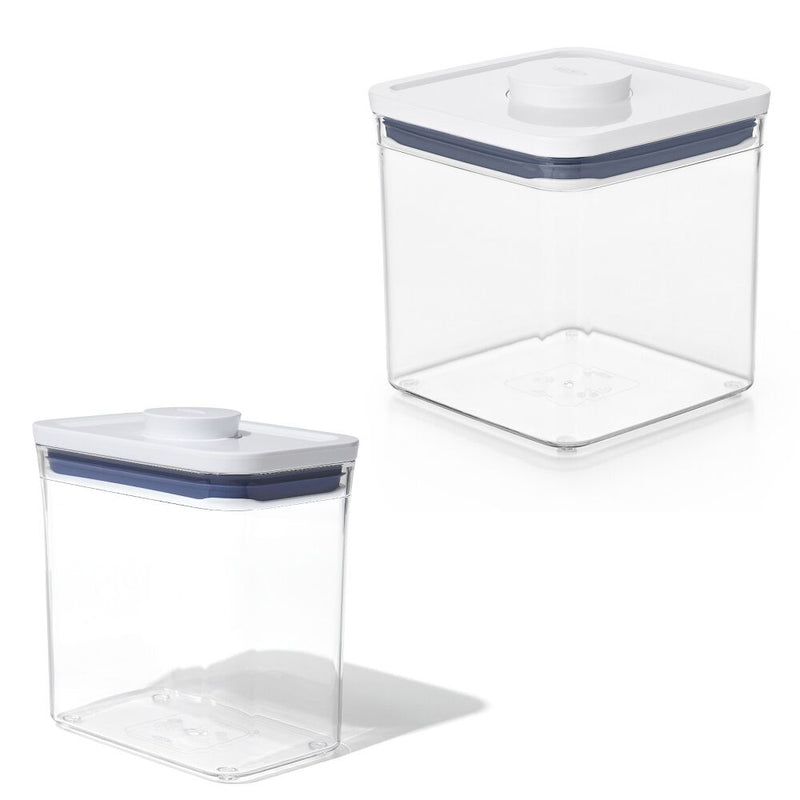 POP Container - Rectangle Short (1.7 Qt.) & POP Container - Big Square Short (2.8 Qt.) Bundle S8