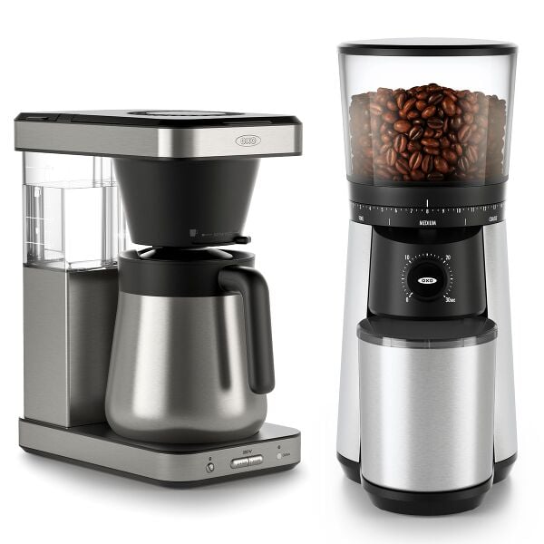 8-Cup Coffee Maker & Conical Burr Coffee Grinder Bundle I0