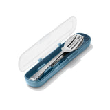 Prep & Go Stainless Steel Utensils With Case - Ocean Blue Q0