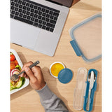 Prep & Go Stainless Steel Utensils With Case - Ocean Blue Q0