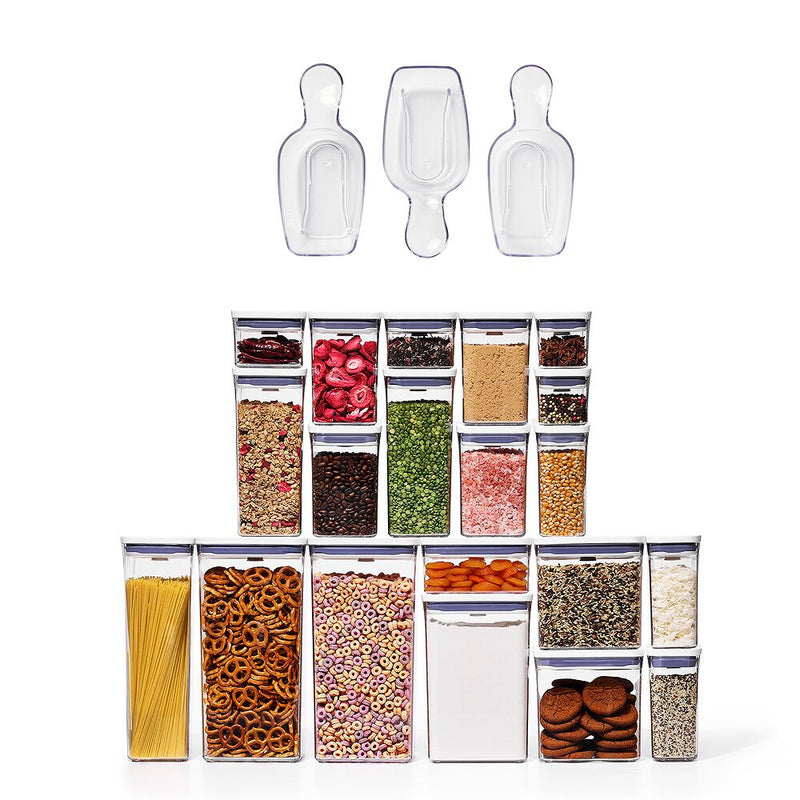 POP 3-Piece Scoop Set & 20-Piece POP Container Set Bundle Q3