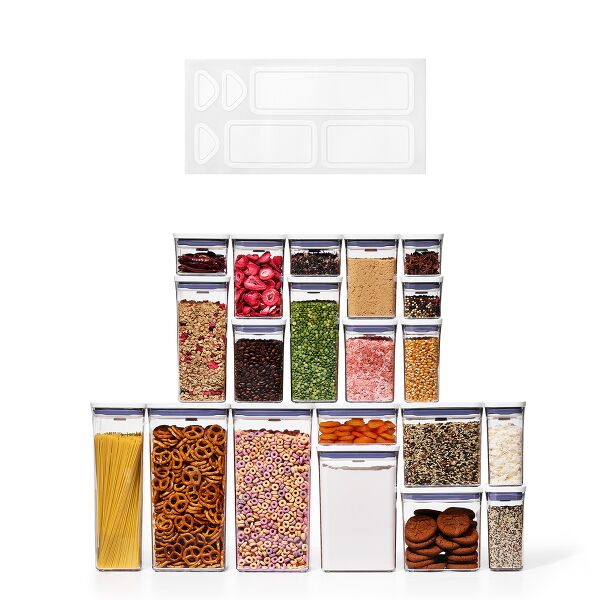 POP Removable Labels & 20-Piece POP Container Set Bundle J4