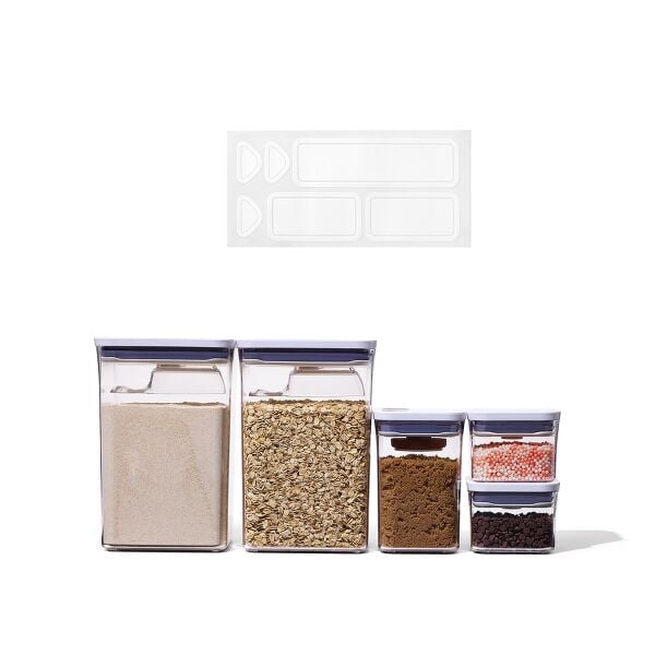 POP Removable Labels & 8-Piece POP Container Baking Set Bundle D4