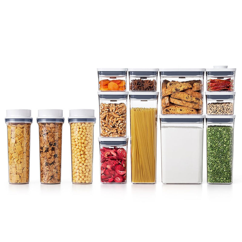 3 Piece Cereal Dispenser Set & 10-Piece POP Container Set Bundle K2