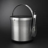 Steel Ice Bucket & Tong Set L7