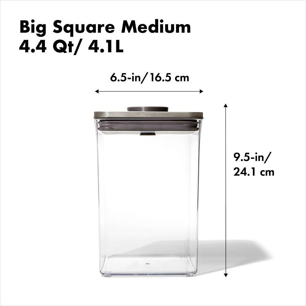 POP Container - Big Square Medium (4.4 Qt/4.2 L) T0
