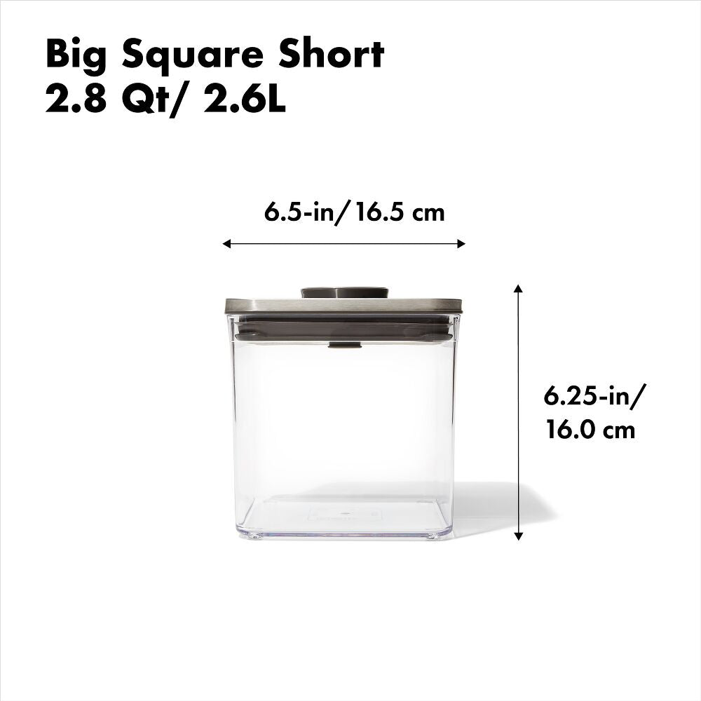 POP Container - Big Square Short (2.8 Qt/2.6 L) B9