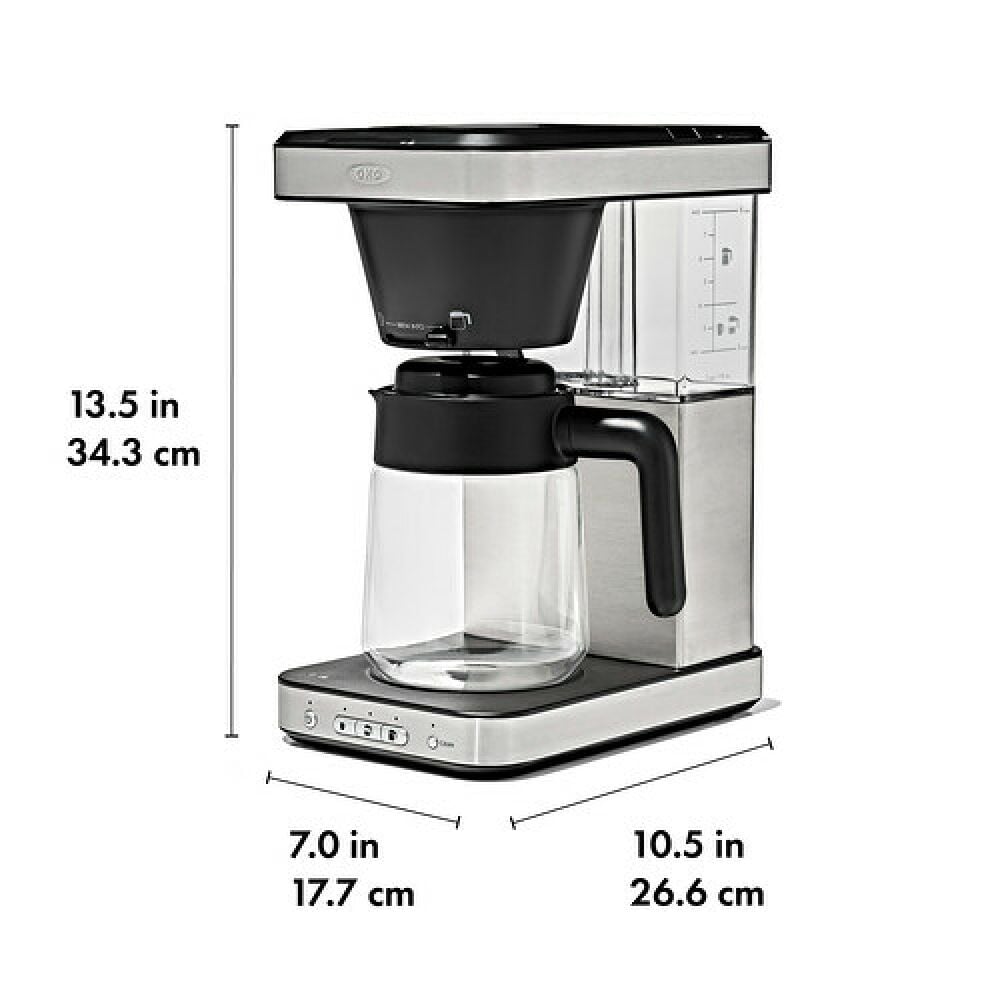 8-Cup Coffee Maker with Podless Single-Serve Function and Glass Carafe L5