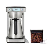 12-Cup Coffee Maker with Podless Single-Serve Function & Steel Coffee POP Container (1.7 Qt) with Scoop Bundle Z2