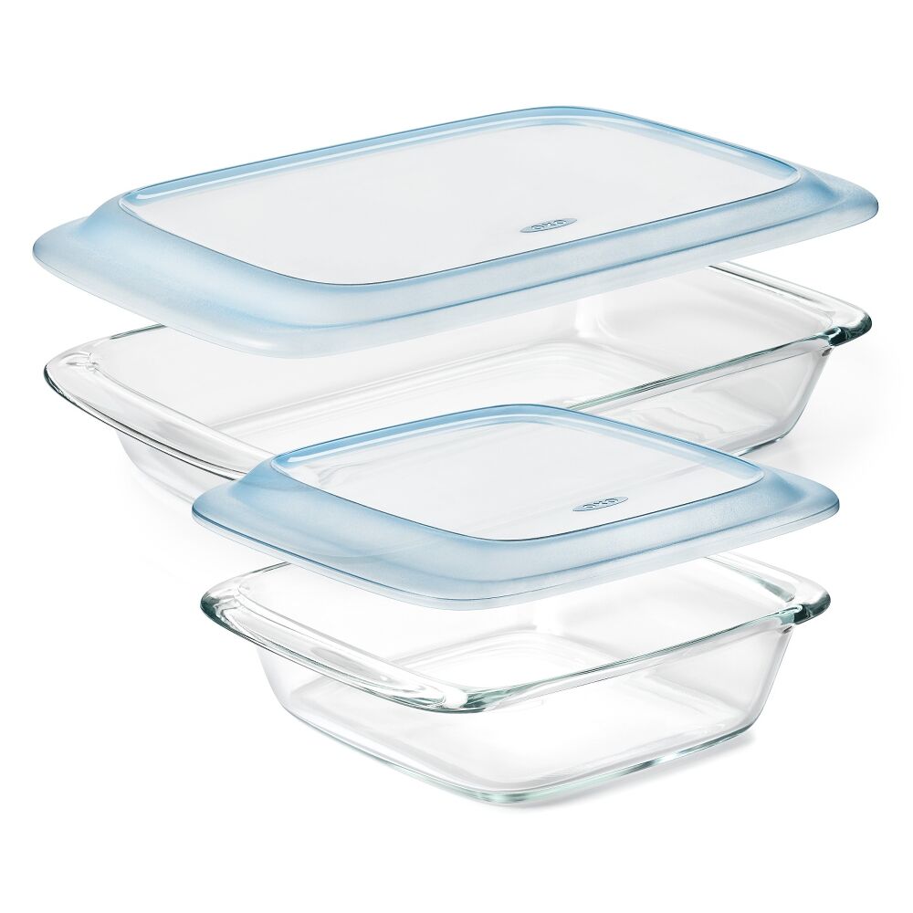 Glass Baking Dish with Lid (2.0 Qt) & Glass Baking Dish with Lid (3.0 Qt) Bundle V7